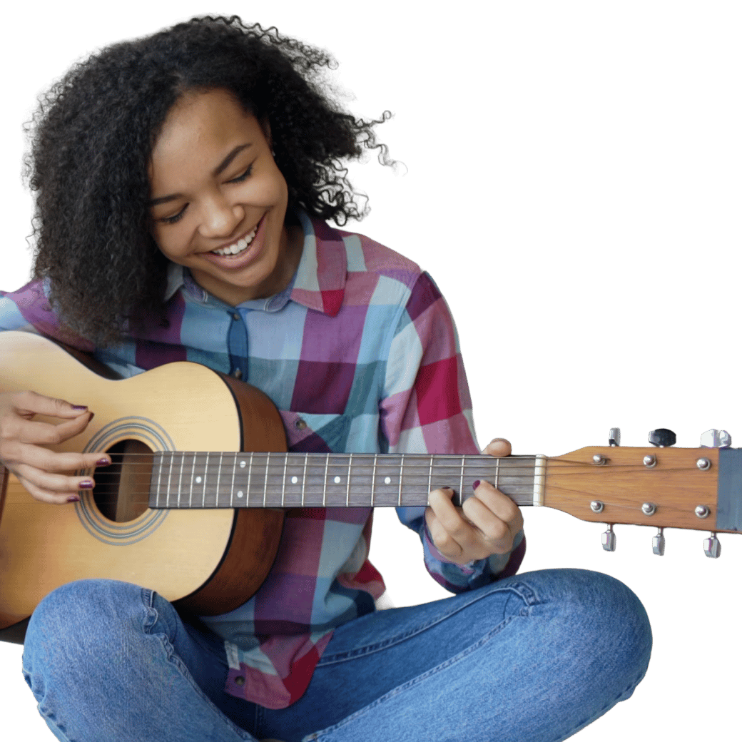 Girl playing guitar