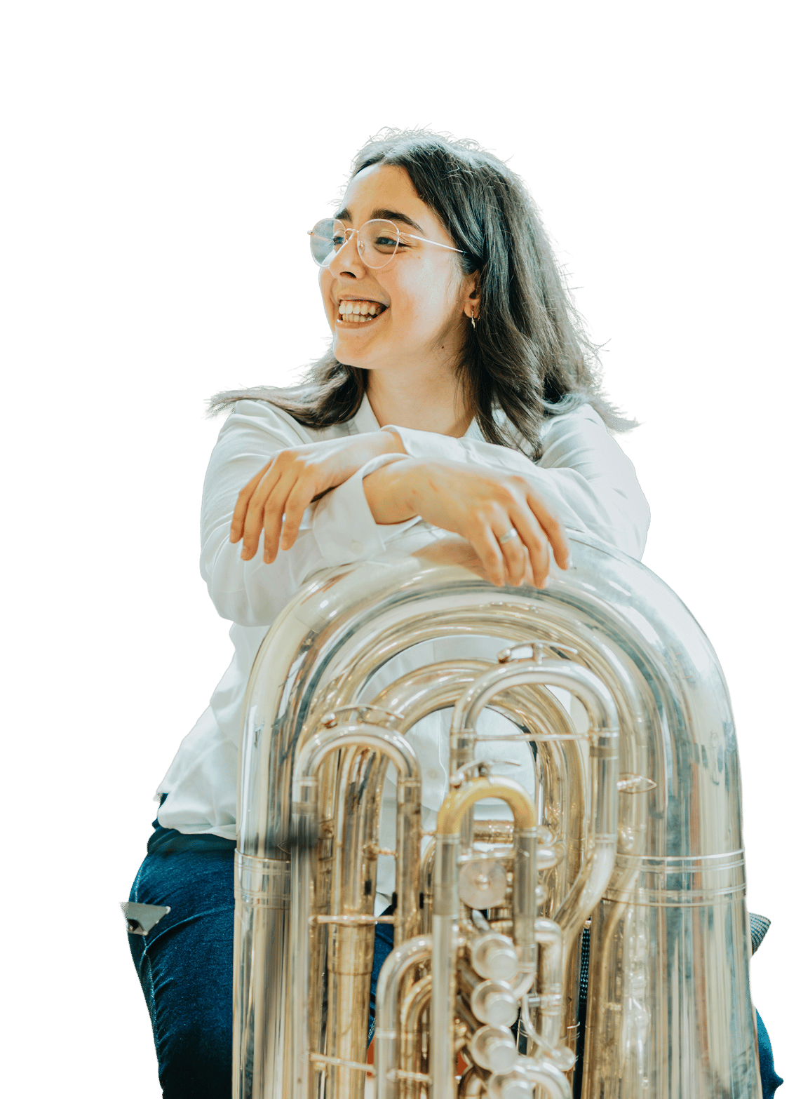 Girl with a tuba